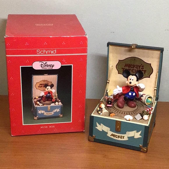 Disney Schmid Holiday Schmid Disney Mickeys Toy Chest Music Box